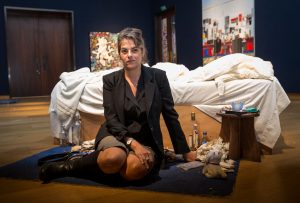 Tracey Emin and her artwork 'My Bed'